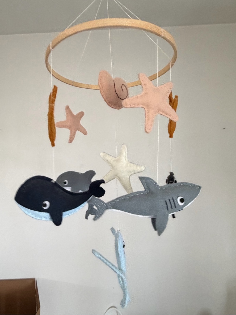 Ocean Felt Mobile with Sea Creatures - nautical theme nursery
